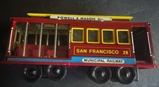 San Francisco 28-Metal Cable Car Trolley Friction Motor Powered w Bell