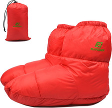 Down Booties Warm Socks for Men  Women - Ultralight Sleeping Sock fo...