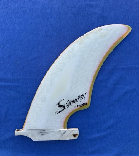 Vtg 10” Rainbow Surfboard Fin Co Simmer Style Longboard Surf Windsurfing Classic