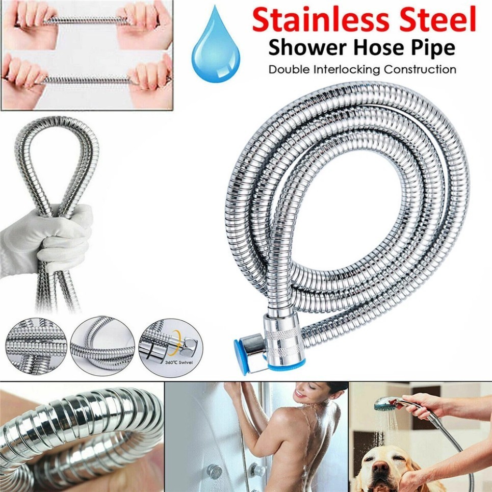 Hose Handheld Extra Long Stainless Steel Bathroom Flexible Tube -