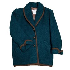 Vintage Yves Saint Laurent Rive Gauche Silk Lined Wool Jacket Women  s Size FR 34