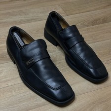 GUCCI Luxury Shoes Loafers Leather Vintage Dress Italy mens Black Size  9.5US