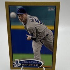 Topps mini Jonathan Sanchez 2012 Royals Gold Parallel #404 Serial Numbered 23/61