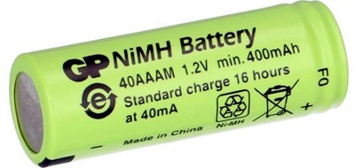 GP NiMH Batterie Akku Zelle - 40AAAM - 2/3 AAA - 1,2 Volt 400mAh (ohne Lötfahne)