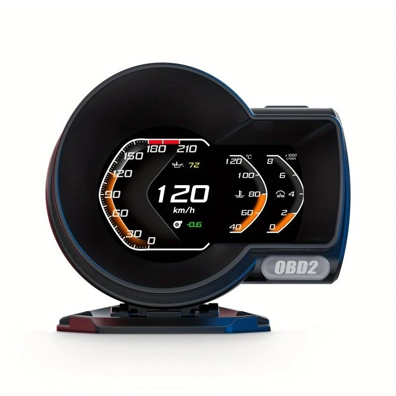EF8 OBD2 LCD Gauge – Real-Time Speed/Water/Oil/Boost, Battery-Free Turbo Monitor Foto 4 de 4