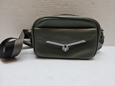 Botkier Cobble Hill Camera Crossbody Bag Green Crossgrain Leather