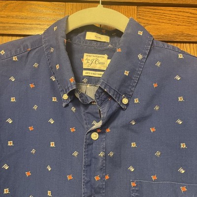 J.Crew Slim Fit Shirt Men s Medium Secret Wash Long Sleeve Pocket Button Down