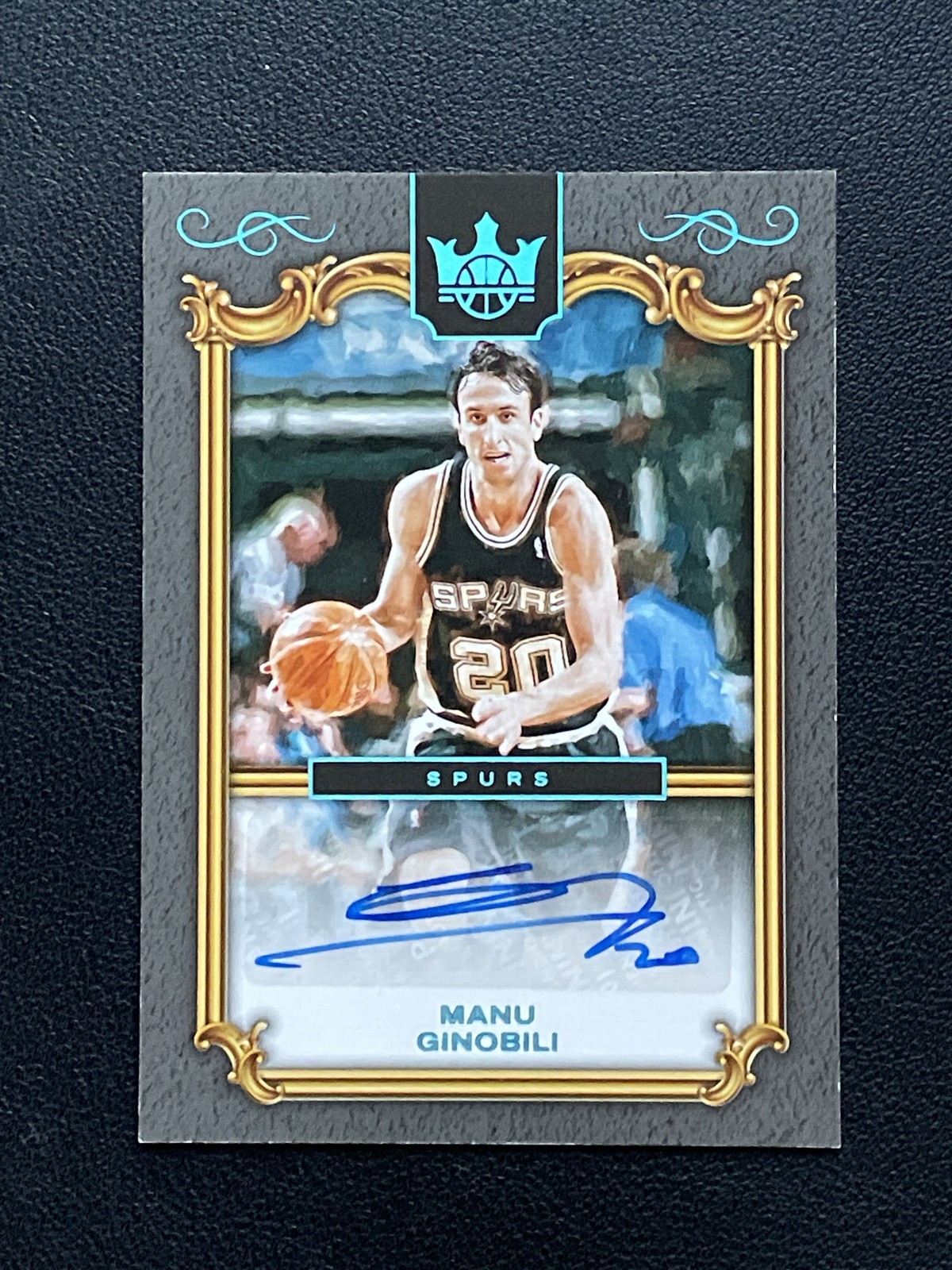 2024-25 Panini Court Kings Legacy Portrait Auto 1/1 Platinum Manu Ginobili