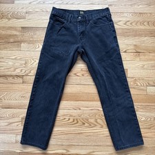 Vintage Lee Jeans Mens W32 L30 Black Denim Regular Fit