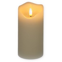 LED Echtwachskerze Mit Timer Echtwachs Kerze Batterie Flackereffekt 7,5 X 15 Cm