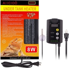 Aiicioo Under Tank Heater Thermostat - Reptile Heating Pad with Temperature C...