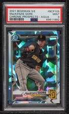 2021 Bowman Sapphire Edition Aqua Refractor 9/99 Mackenzie Gore PSA 9 MINT 2l4