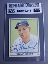 Tommy Henrich New York Yankees 1941 Play Ball #39 Autographed Authenticated