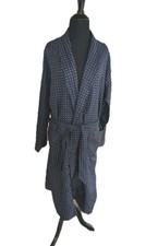 Vintage Oscar de la Renta Loungewear Mens Robe Blue Size Small Medium Made In US