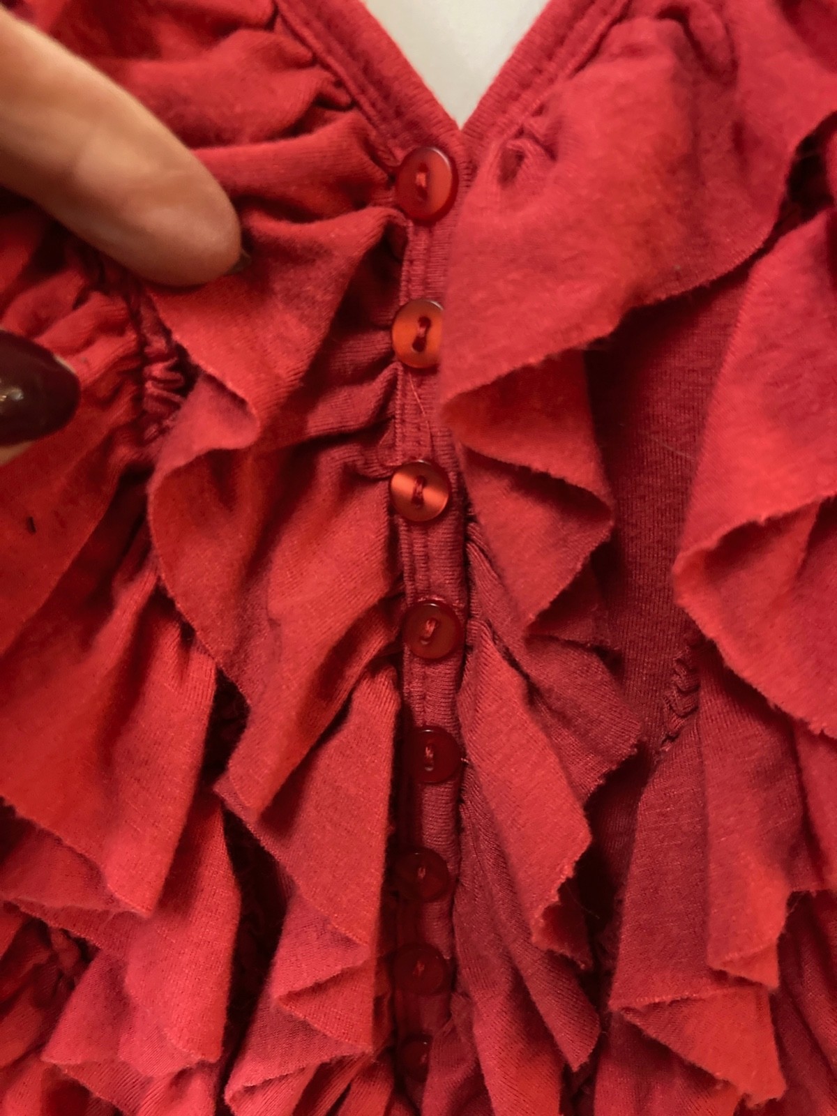 GRACE Elements Ruffled RED Sleeveless Pullover Bl… - image 7