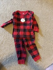 Carters 2 Piece Santa Pajamas 12 Months