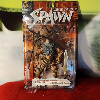 McFarlane Toys Curse of the Spawn Zeus Action Figure Staff Skull Chain 1998