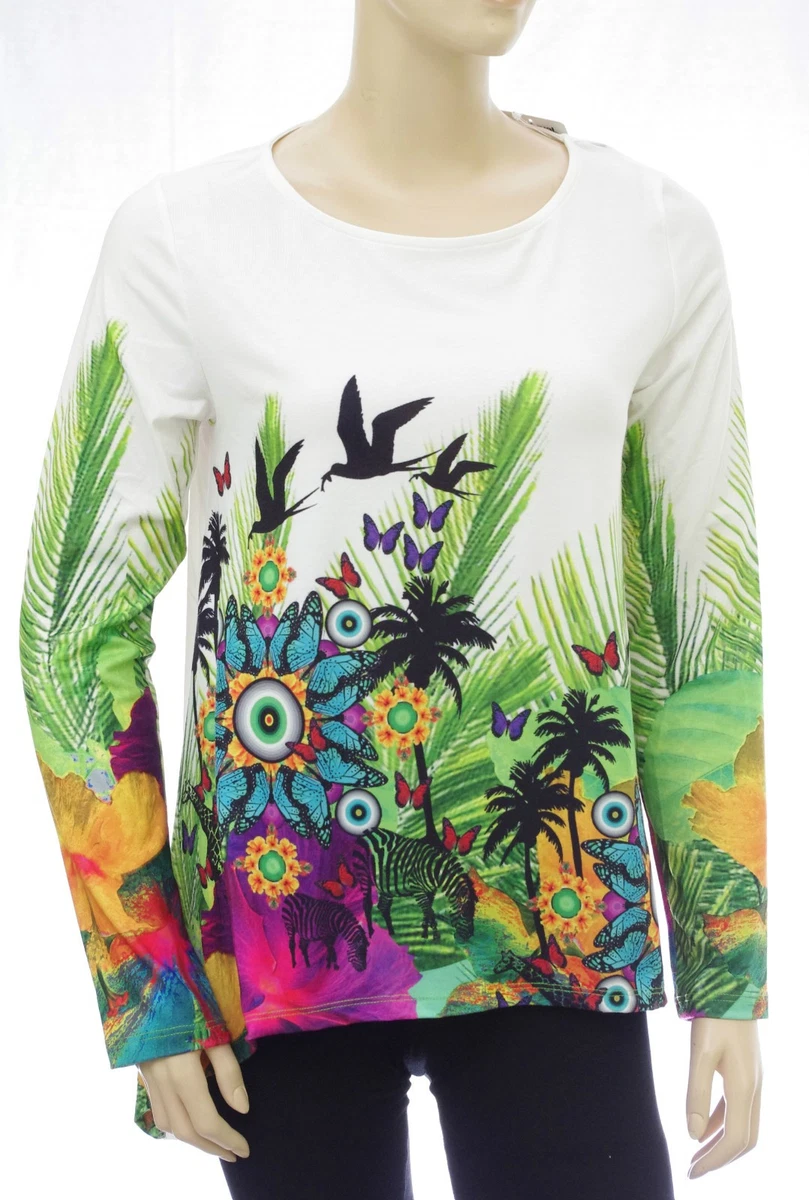 Desigual Maglietta Donna Maniche Lunghe - T-Shirt Originale E Colorata
