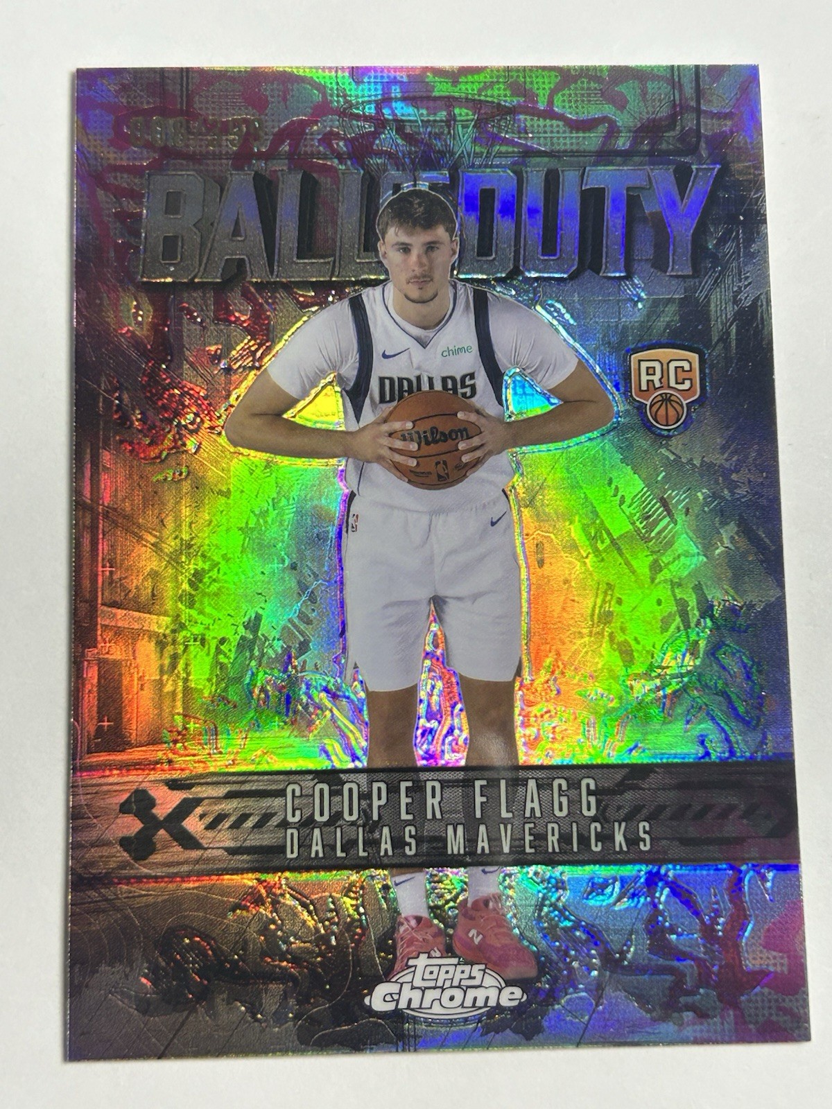 2025-26 Topps Chrome Ball of Duty Magenta Cooper Flagg RC /399 Hot SSP! (Clean)