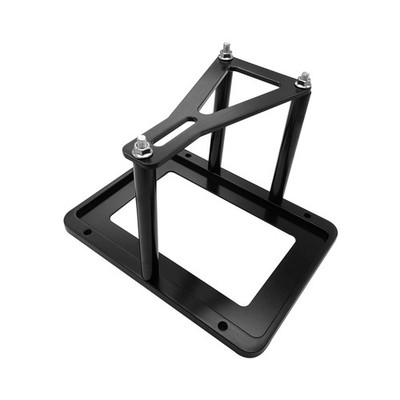 X-AVION Universal Battery Tray Hold Down, Black Billet Aluminum Trunk Relocation