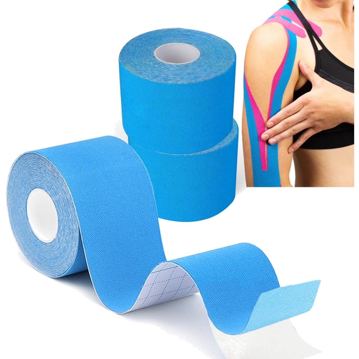 Kinesiotape 3 Rollen Sporttape Hautfreundlich Muskelbandage