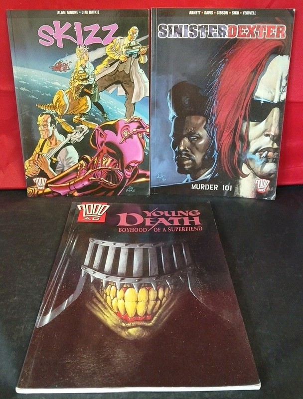 2000AD Set Of 3 Graphic Novels Skizz, Sinister Dexter & Young Death.