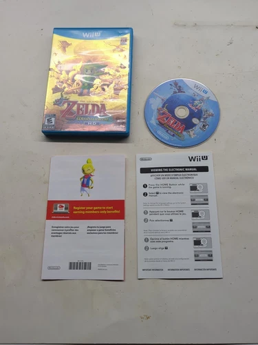 The Legend of Zelda: The Wind Waker HD Nintendo Wii U COMPLETE Gold Foil Cover