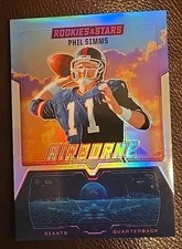 2025 Panini Rookies & Stars Football Airborne Phil Simms #24 Silver Prizm Giants