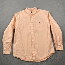 Vineyard Vines Slim Fit Tucker Button Shirt Men's Large Orange