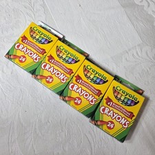 Lot of 4 Crayola Crayons 24 Count Boxes Brand New Classic Colors Non-Toxic