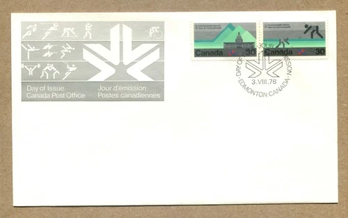 CANADA. XI COMMONWEALTH GAMES 3-XIII-1978. 2X30¢ stamp First Day Cover FDC