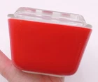 Vintage Pyrex #0501 Small 1.25 Cup RED Refrigerator Dish Container With LID