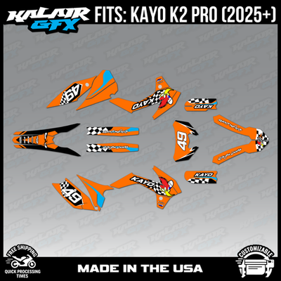 Graphics Kit for Kayo K2 PRO (2025+) Pecker Series - ORANGE | eBay