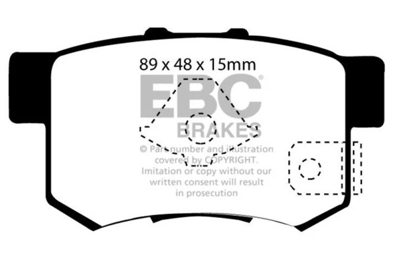 EBC Greenstuff Rear Brake Pads for 05-06 Honda CR-V 2.4 Foto 2 de 4