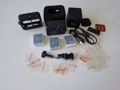 GoPro Hero 12 Black wie neu (tadellos!) + 4 Akkus Ladegerät Zubehör Set