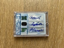Hornung Bradshaw Joe Namath 2007 Triple Threads White Whale Auto Patch #’d 1/1