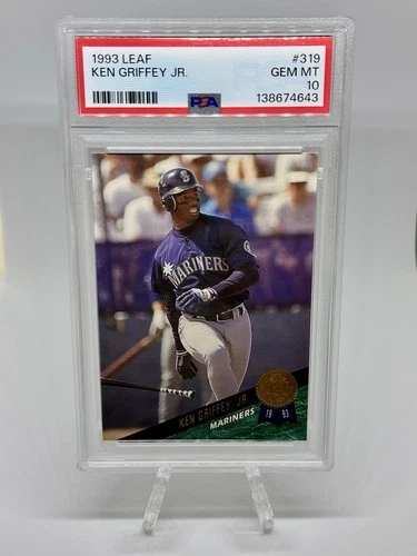 🔥1993 Leaf HOF Ken Griffey Jr #319 Seattle Mariners PSA 10 GEM MT🤯