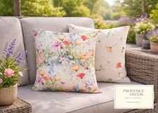 Wildflower Floral Pillow Cover Reversible Indoor Outdoor Stain Resistant
