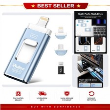 Gulloe 512GB USB Flash Drive USB-C Phone Photo Backup Mist Blue GU002