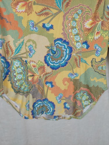 Vintage 70s Boho Chic Shirt Womens Medium Snap Button Western Paisley Studded US, Size M, $24.99 - Photo 11