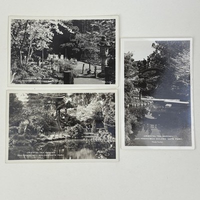Vintage MCM Postcards 40s 50s San Francisco Oriental Tea Gardens Photo Ephemera