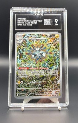 Magneton (Black Star Promo) #159 Pokemon 2024 Surging Sparks TAG 9 Full Art