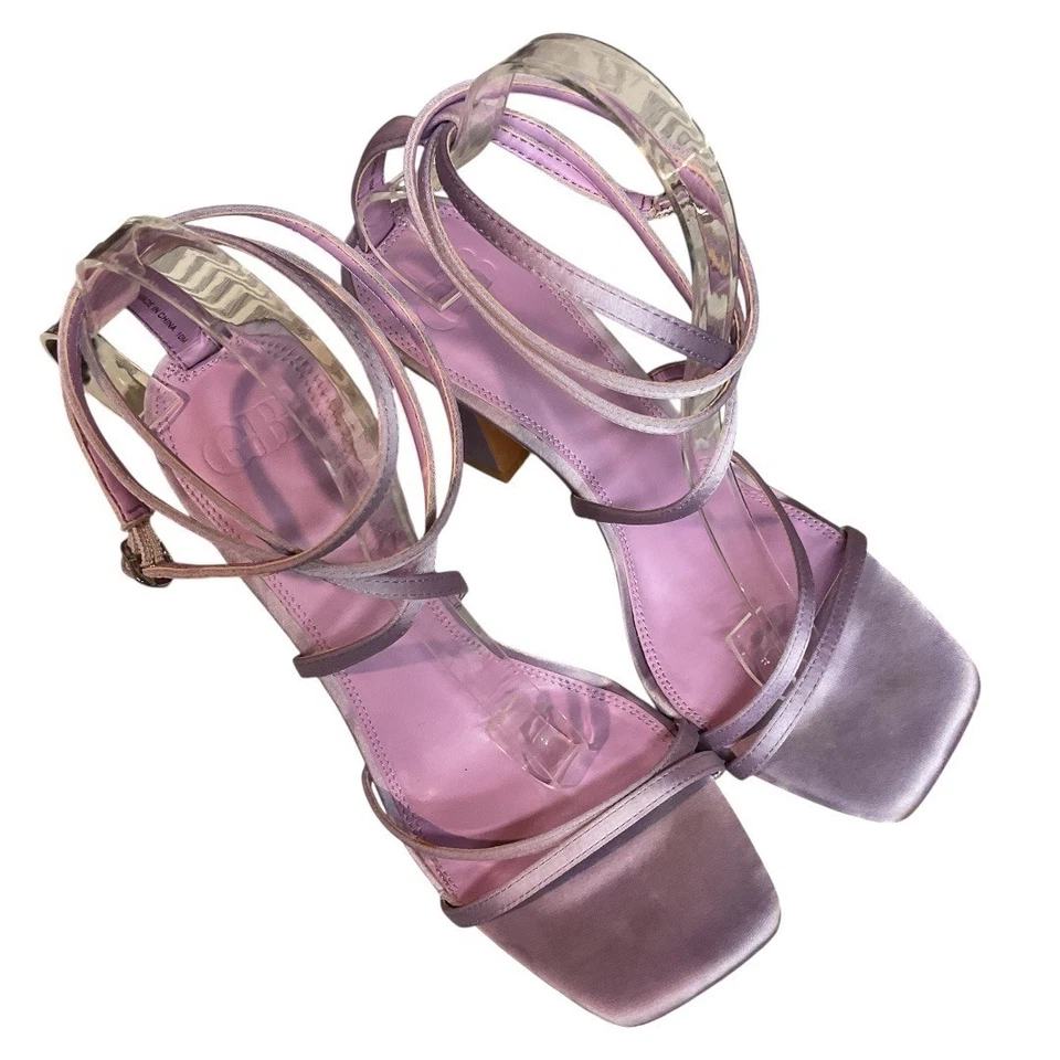 GB Gianni Bini 绑带高跟鞋紫色凉鞋 10M 码 — 第 2/4 张图片