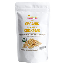 Organic Roasted Chickpeas 2 LB- USDA Organic Certified &ndash; Healthy Snack, Lightly