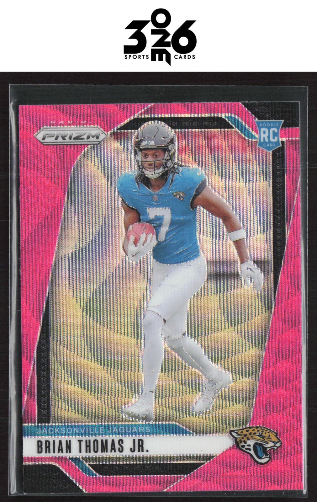 Brian Thomas Jr. 2024 Panini Prizm Pink Wave Rookie #314