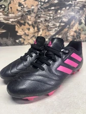Adidas Black/Pink Goletto VII  Soccer Cleats FV2895 Kids Unisex Size 3