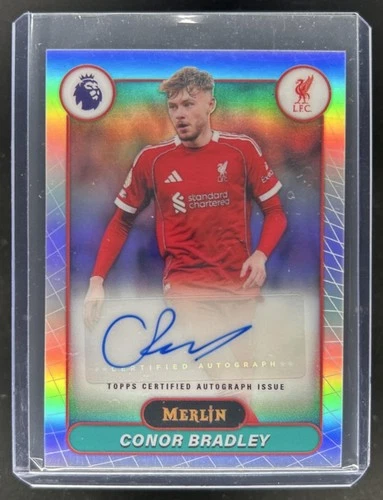 2026 Topps Merlin Premier League Conor Bradley Auto Autograph #MV-BY Liverpool