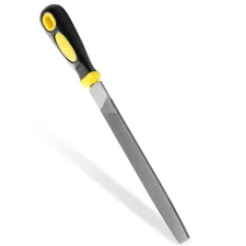 8 Inch Flat Hand Metal File with Ergonomic Handle for Wood Stone Trimming