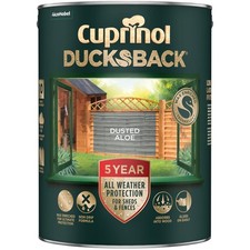 Cuprinol Ducksback 5Yr Waterproof for Sheds & Fences Dusted Aloe 5l
