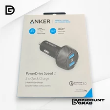 Anker - PowerDrive Speed 2 Dual-Port USB Car Charger 39W (SEALED)
